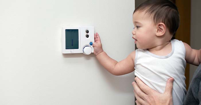 Children and HVAC: Keep them away from the thermostat.