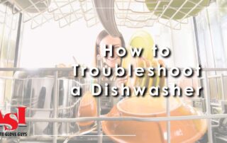 Image: a woman loading her dishwasher, cover for How to Troubleshoot a Dishwasher.