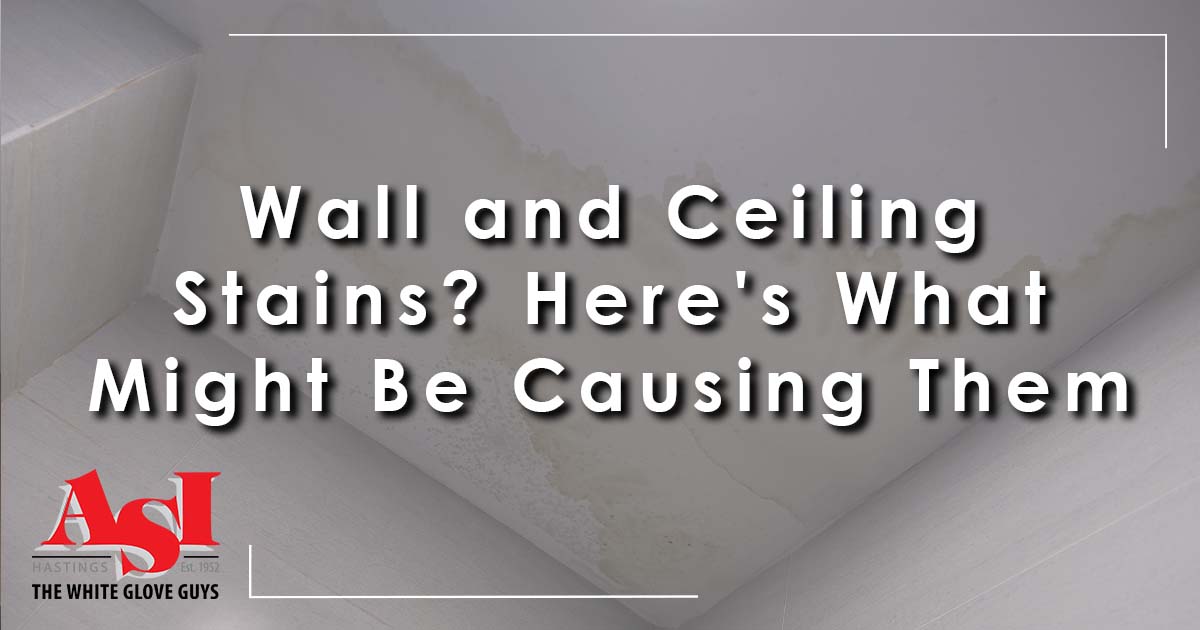 water stains on walls and ceilings is problems within your plumbing