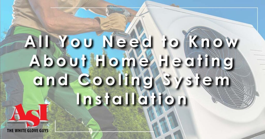new heating and cooling system installation